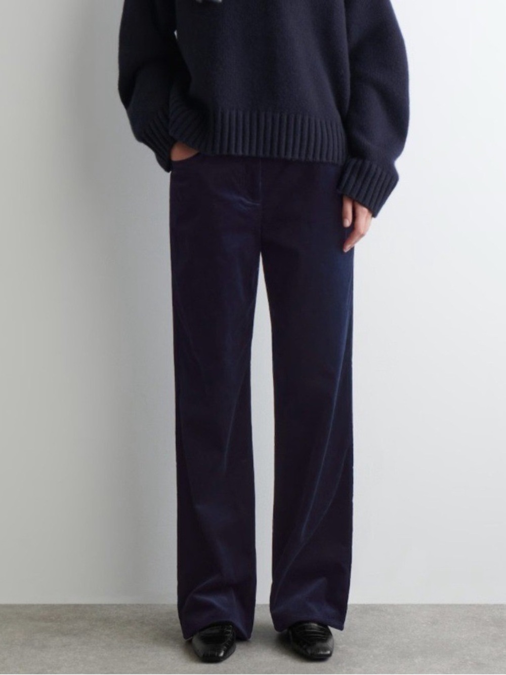 COS navy corduroy pants